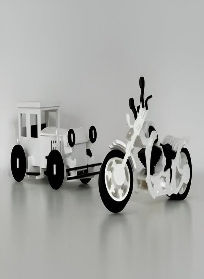 3D CRAFT Decorative Motorcycle Model, Die-Cast Plastic, Chopper Style,Figure Toy,Multicolor - Image 4